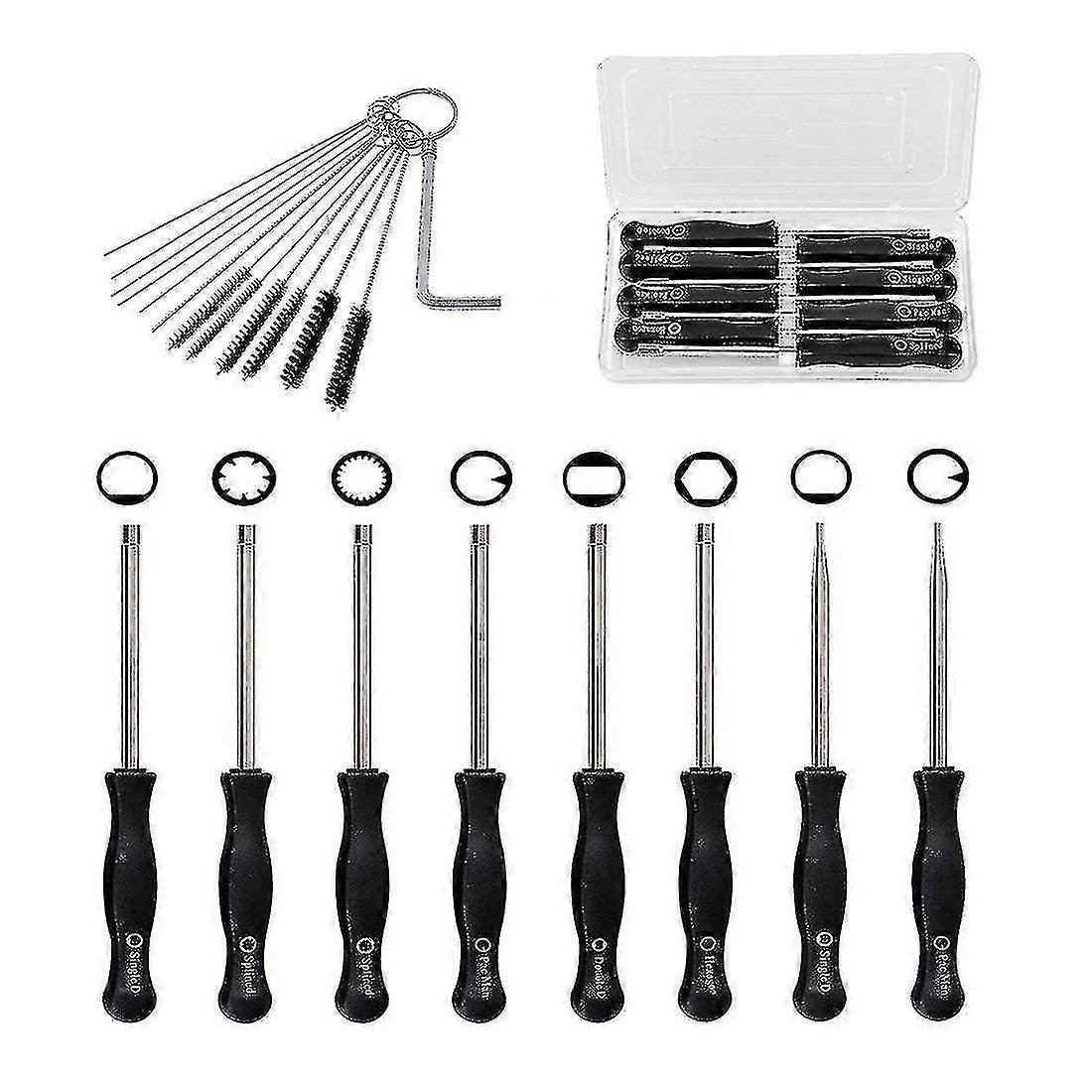 8pcs Carburetor Screwdriver Adjustment Tool With Brush