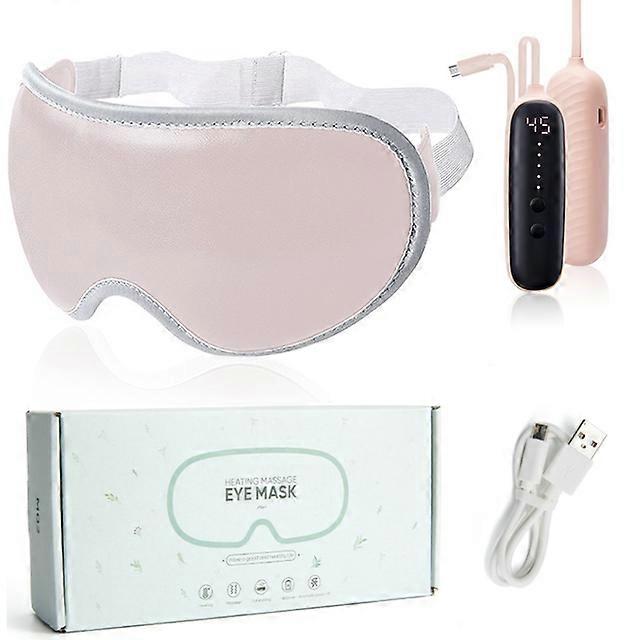 New Electric Heated Eye Mask Sleeping Mask Wireless Rechargeable Vibration Eye Massager Relieve Eye Strain Dark Circles Dry Eye