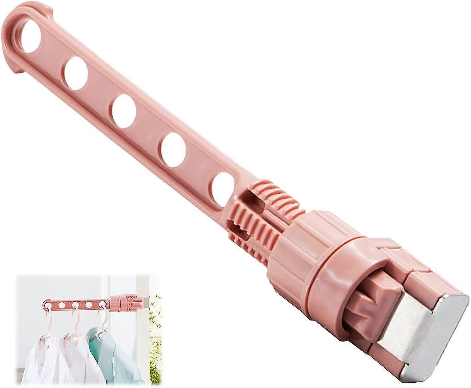 Foldable Hangers,Travel Hanger,Foldable Plastic Clothes Hanger Windproof Magic Clothes Hange(Pink)