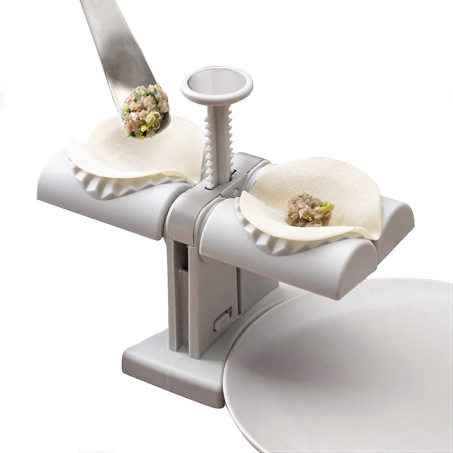 Automatic Dumpling Machine, Dumpling Maker, Double Head Ravioli Mold, Empanadas Mold, Kitchen Gadgets, Make Two Dumplings at Once