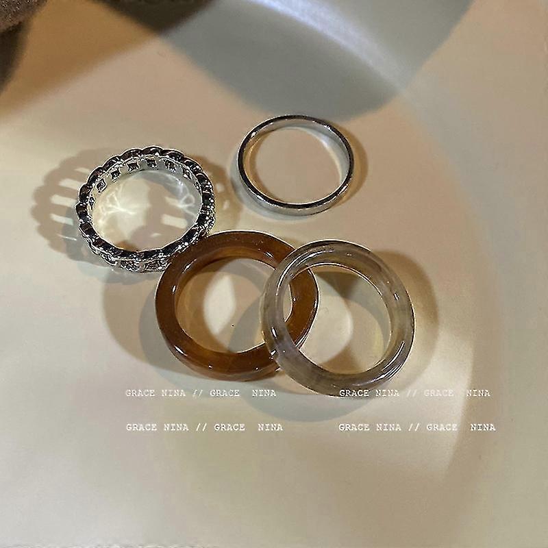 Inele 4pc aliaj speciale de moda inele comune Brown