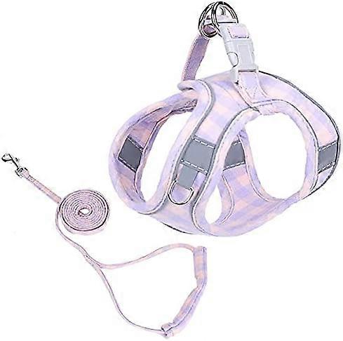 YOITEA Puppy Harness, Cat Harness and Leash for Walking Escape Proof, Small Dog Harness and Leash Set No Pull, XS Dog Harness with Reflective Strap, S
