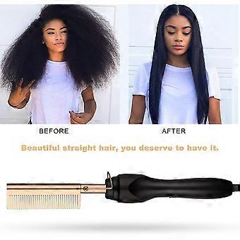 Comb Straightener For Black Hair Curly Hair Straightening Comb