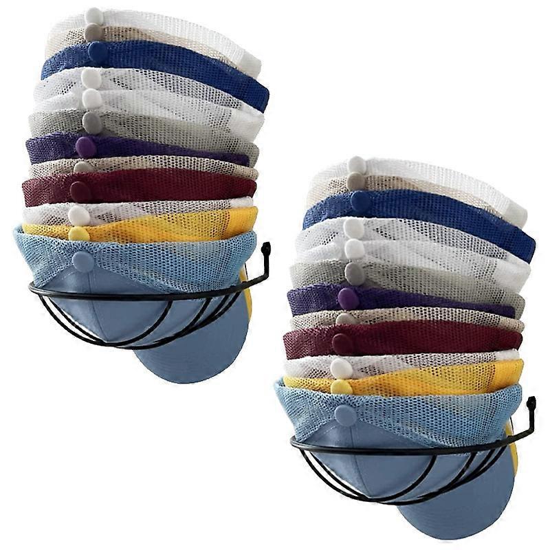 2-Pack Hat Racks for Wall Closet, Compact Hat Organizer for Baseball Caps