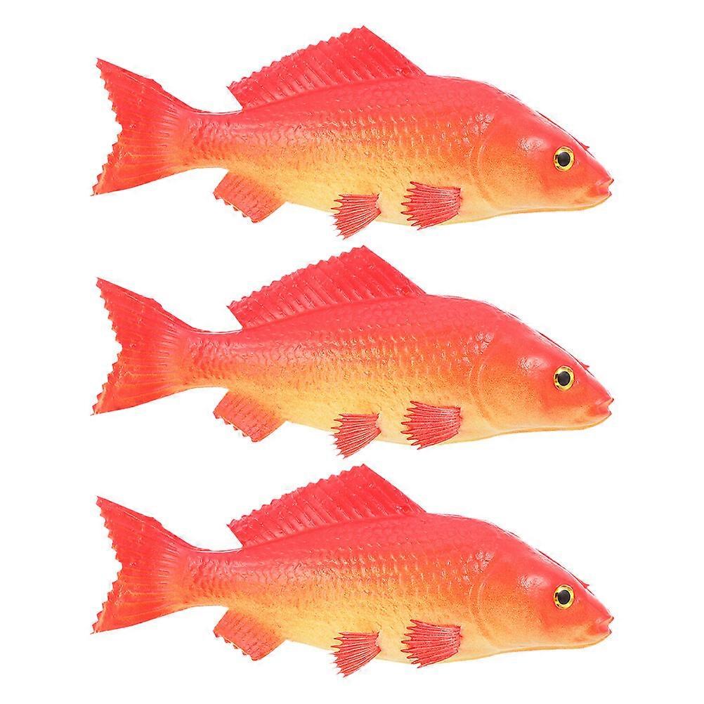 3pcs Simulation Fish Model PU Fish Artificial Fish Model Carp Models Ornaments