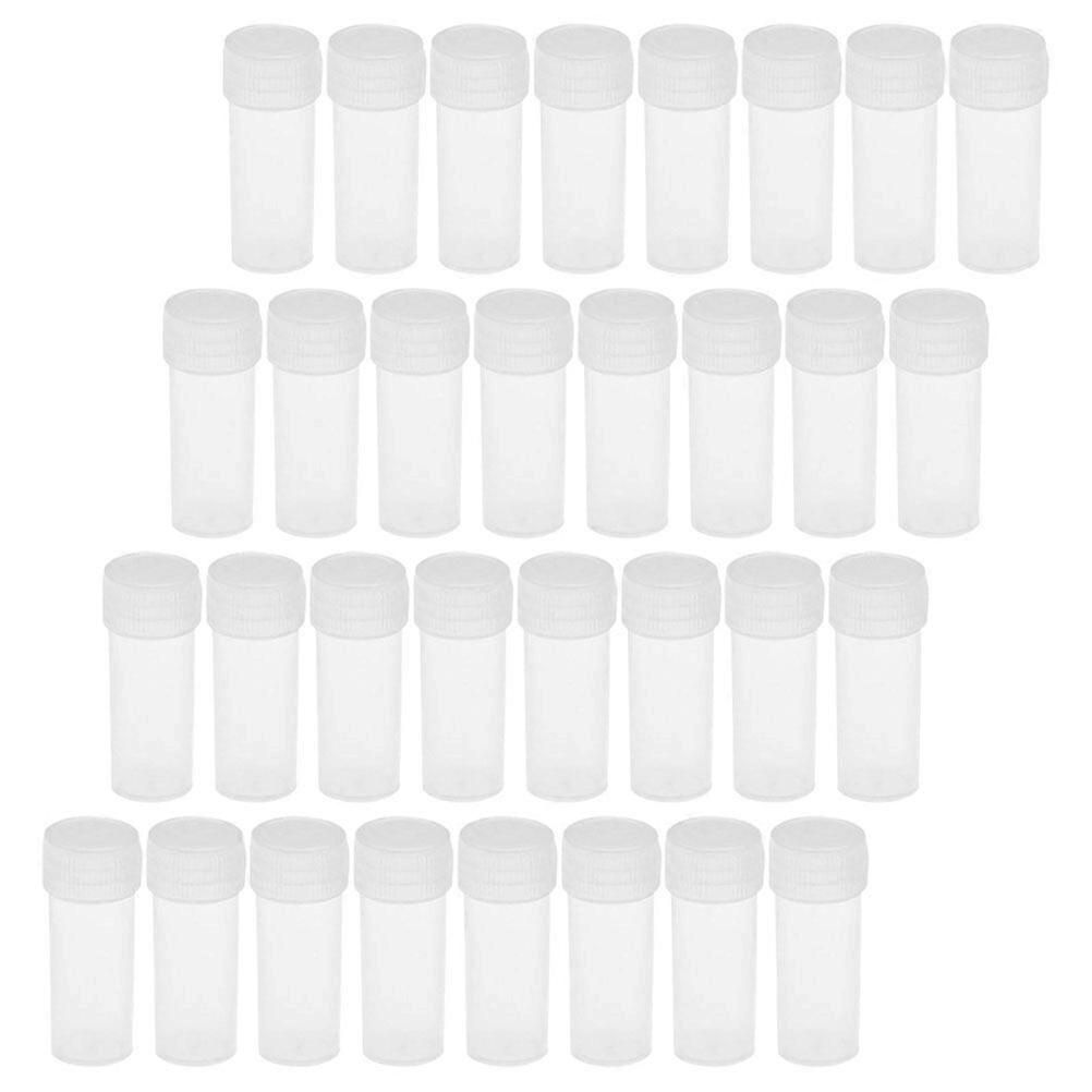 50pcs Empty Powder Bottles Portable Sample Bottles Small Containers with Screw Cap(5ml)