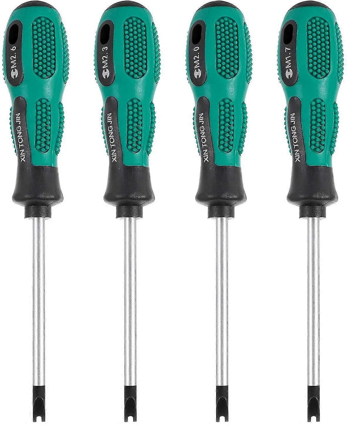 4pcs/set Screwdriver Bits Screwdriver U Fork Magnetic Groove Screw Driver Cr-v Multi Function Tool Kit Hand Tw