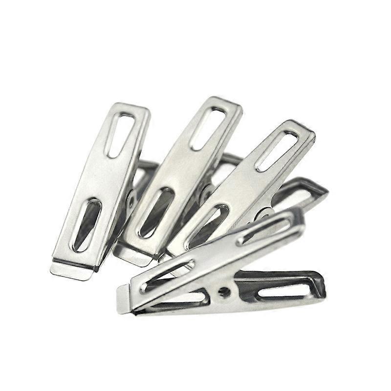 100Pcs Windproof Antiskid Metal Clothes Clips 4.5*1cm