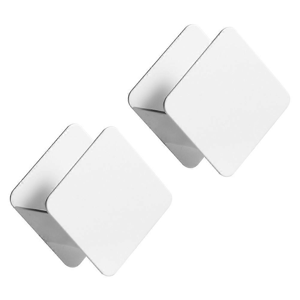 2pcs Kitchen Sponge Drain Rack Wall-mounted Scouring Pad Organizer Holder (White)