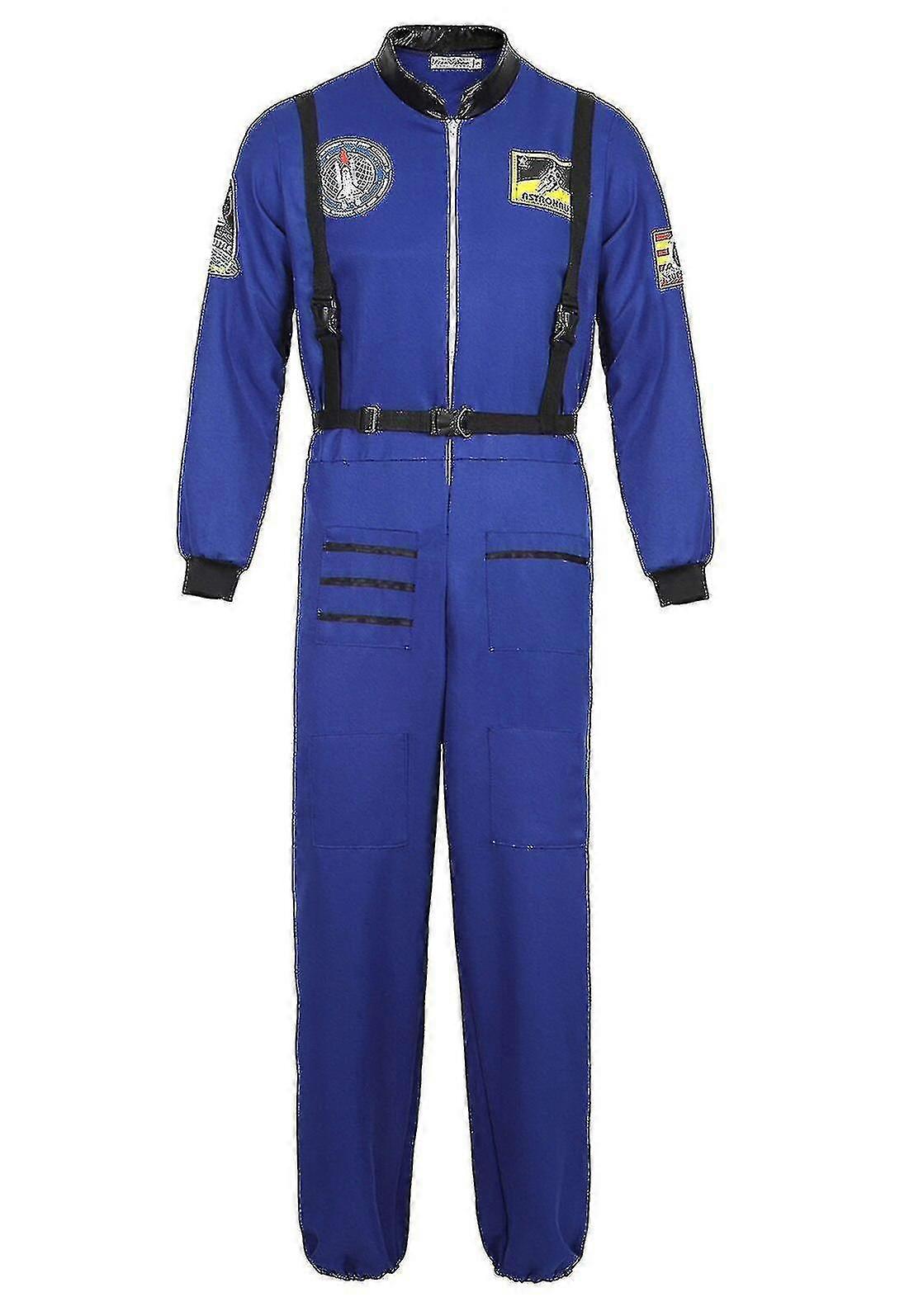 宇宙飛行士コスチューム 宇宙服 大人用 コスプレコスチューム ジッパー付き ハロウィンコスチューム カップル フライトジャンプスーツ プラスサイズ ユニフォーム