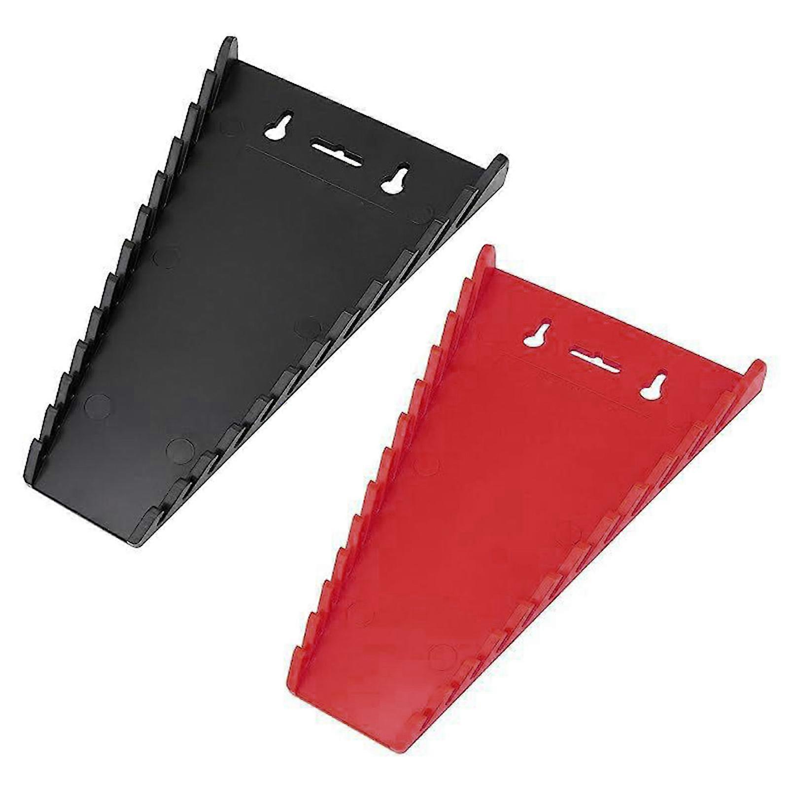 1 Pair Magnetic Wrench Storage Brackets 12-slot Compact Design Easy Installation Brackets for SAE And Metric Wrenches xi