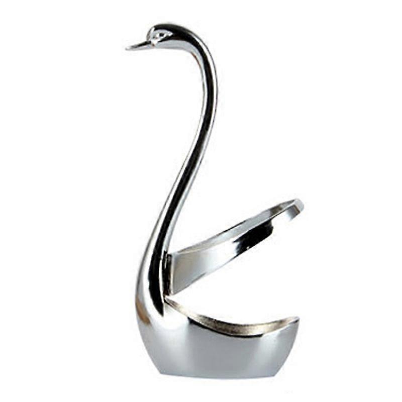 Flatware Organizer Round Creative Stainless Steel Swan Base Holder for Kitchen