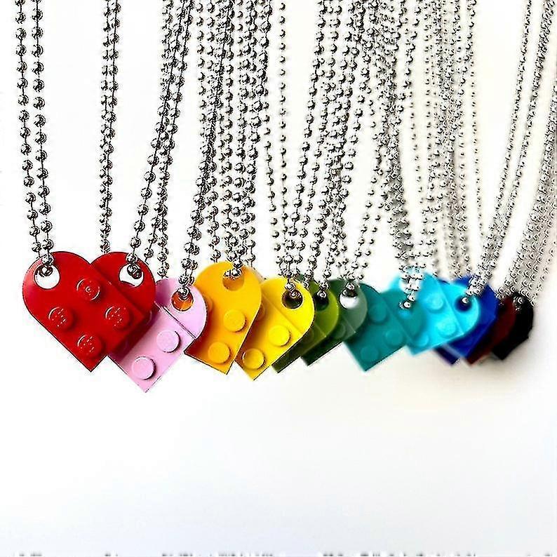 Heart Necklace Set Made With Authentic Lego Bricks Gift