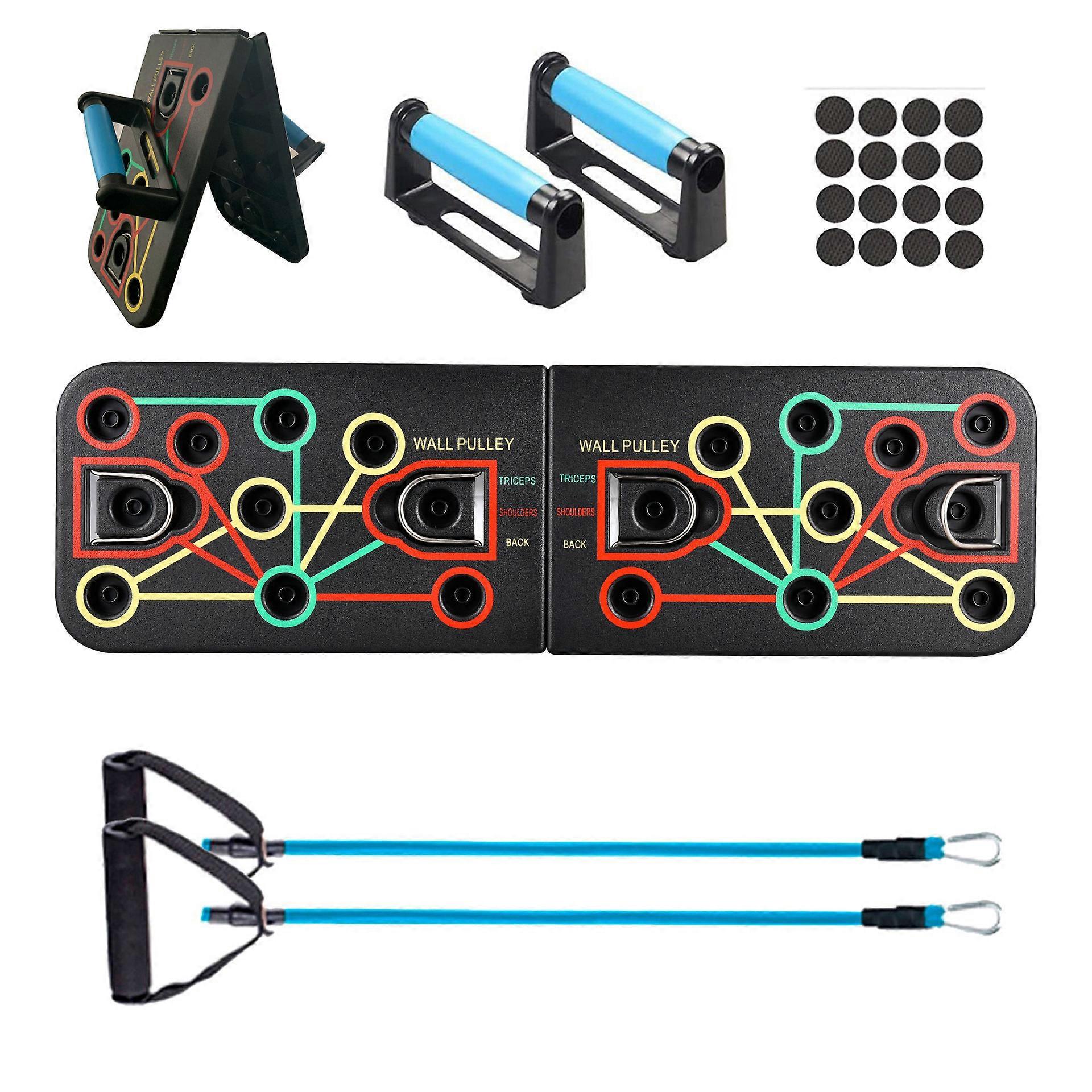 Multifunctional push-up board training bracket foldable portable exercise hand trainer