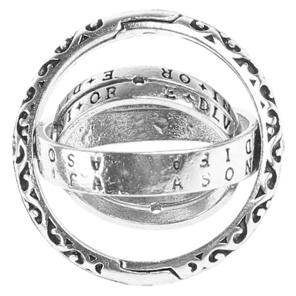 for Creative Astronomical Rings Foldable Retro Spherical Flip Deformation Ring