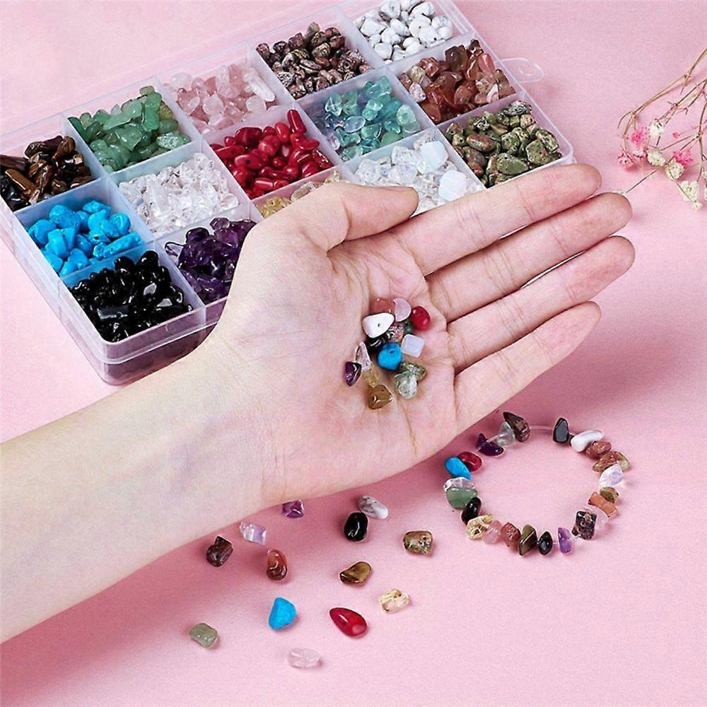 Mixed Natural & Synthetic Gemstone Beads Chip Mixed Stone 5~8x5~8mm Hole: 1mm
