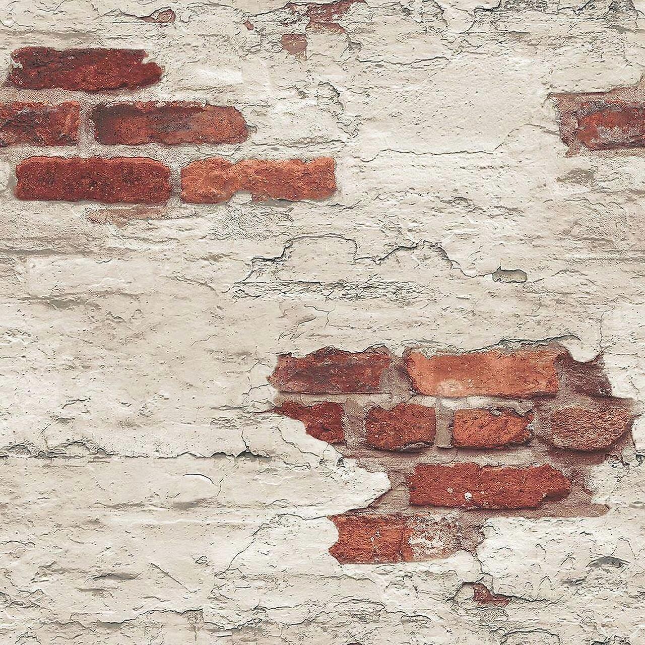 Galerie Realistic Worn Red Brick Wallpaper