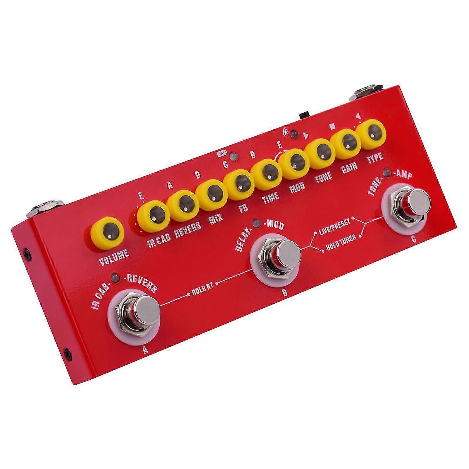 Portable Multi-functional Electric Guitar Combined Effects Pedal Built-in Battery With Phone Recording Wireless Music Playback Audio Interface Functio