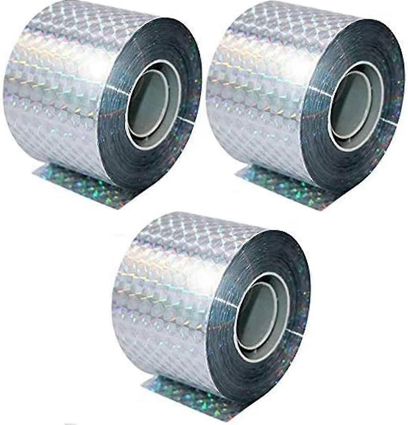 Απωθητική ταινία πουλιών, σετ 3 ταινιών X 50m X 4.8cm - Απωθητικό πουλιών σκιάχτρου - Για να απωθήσει τα περιστέρια των κοράκων και πολλά άλλα, 150m