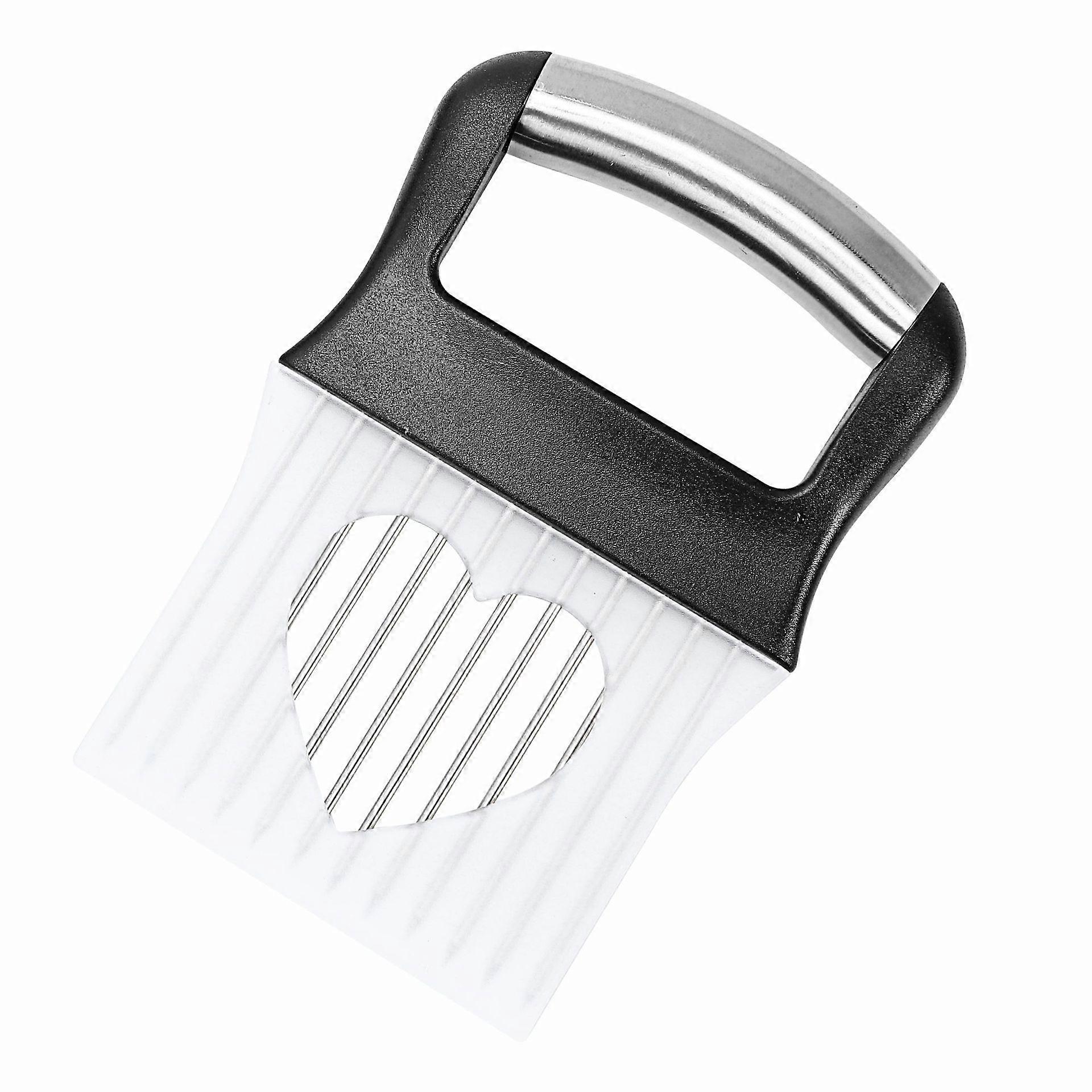 Stainless Steel Onion Holder C Style Slicer for Onions, Lemons, Meat, Potatoes, and Tomatoes - Upgraded Design