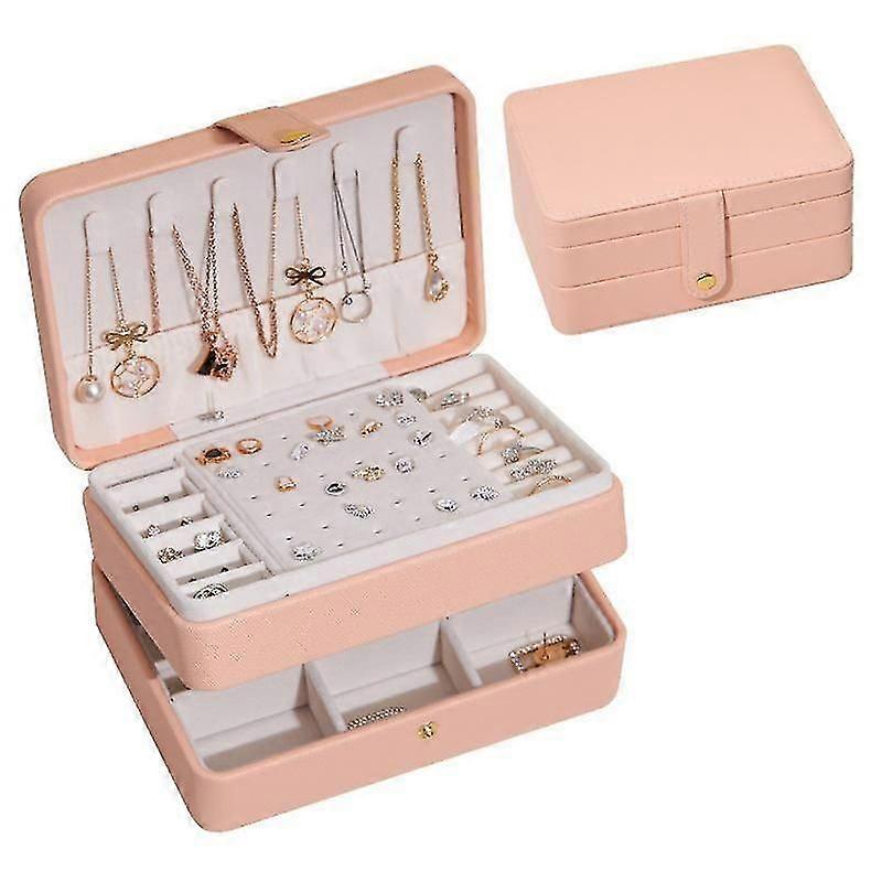 Multi-layer large-capacity PU leather jewelry storage box