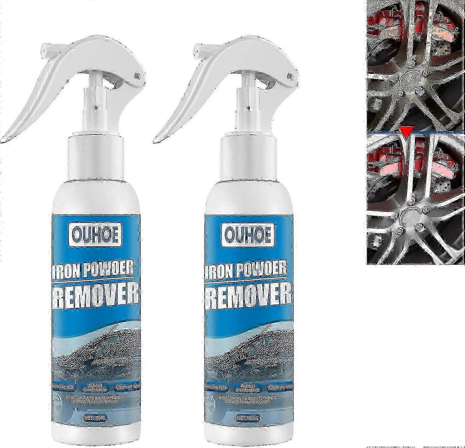 Hokilaw Bilrustfjerner Spray, Jernpulverfjerner, Rustfjerner til bilhjul, Bilrustfjernelsesspray, 100