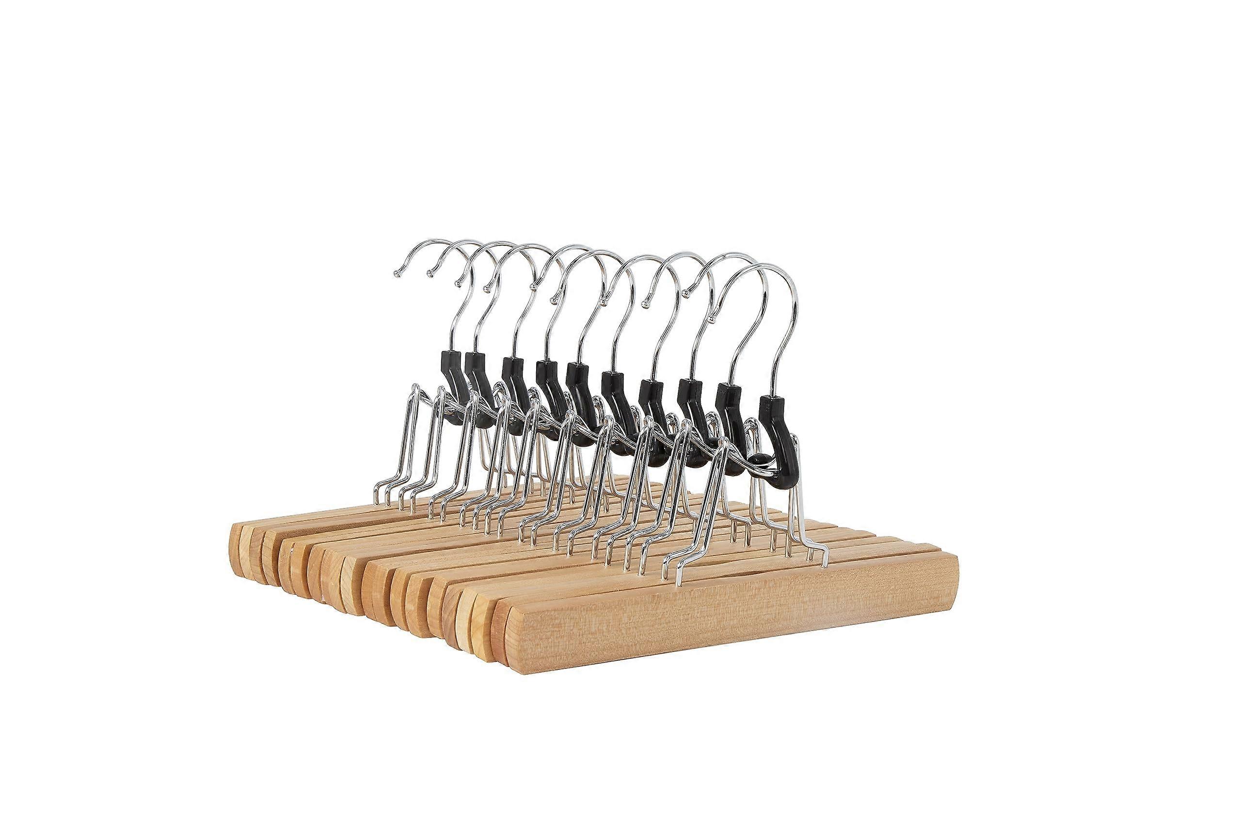 10 Pack Durable Non-Slip Pants Hangers for Closet Organization and Space Saving Storage Solutions