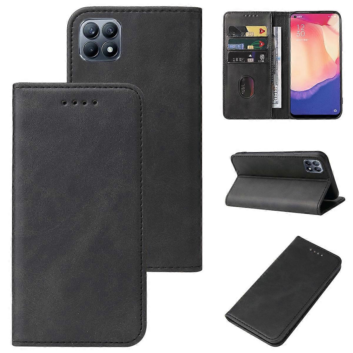 For OPPO Reno4 SE Magnetic Closure Leather Phone Case