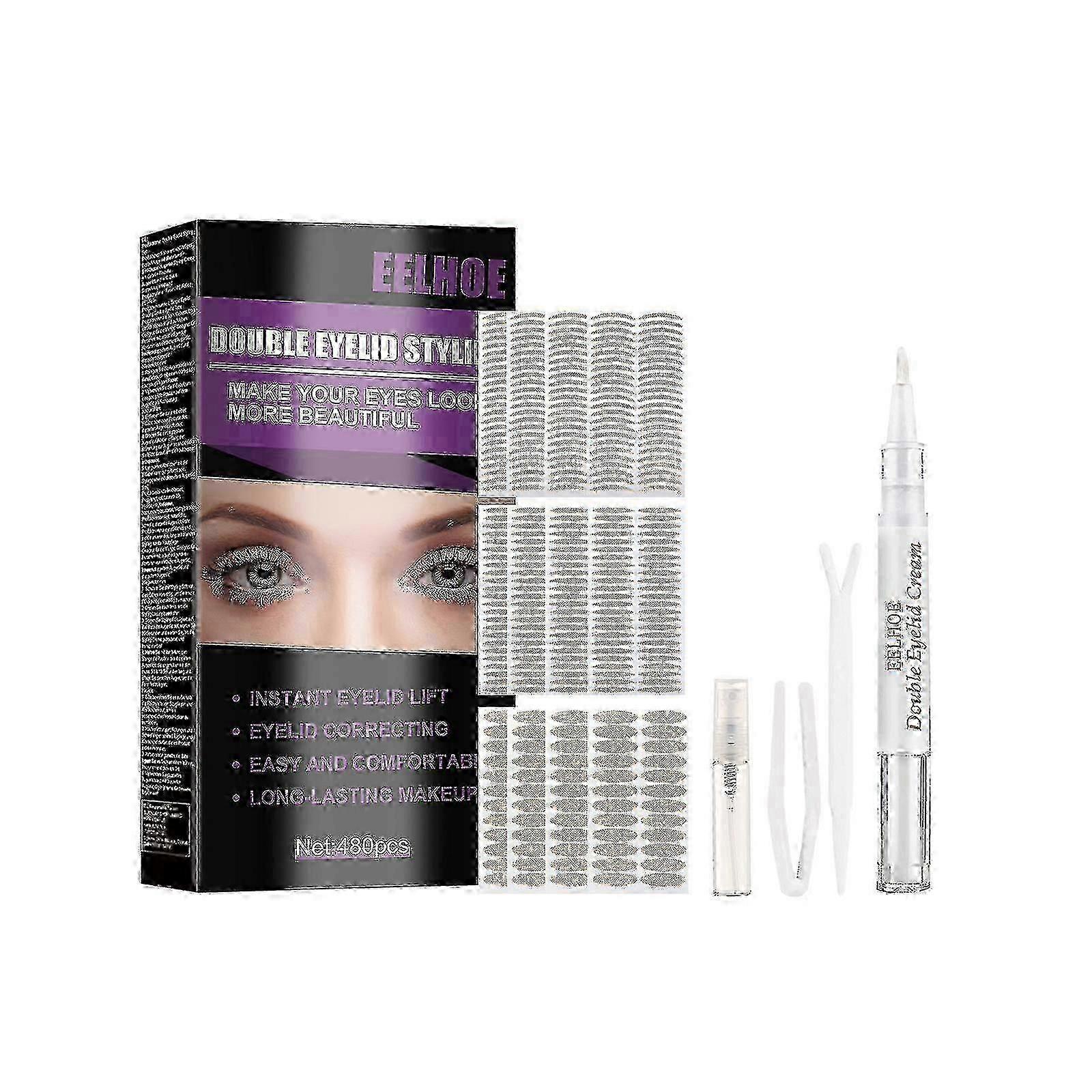 Double eyelid styling eelhoe double eyelid sticker set invisible natural lasting big eye devic