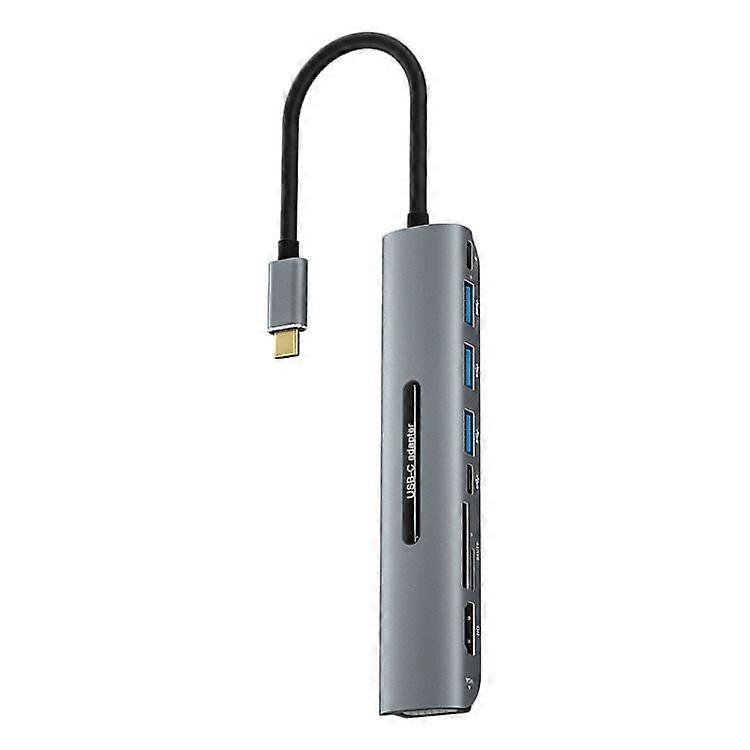 ZRUXE HB-105 9 in 1 USB-C / Type-C to PD + 3 x USB 3.0 + USB-C / Type-C + SD + TF + HDMI + VGA Adapter