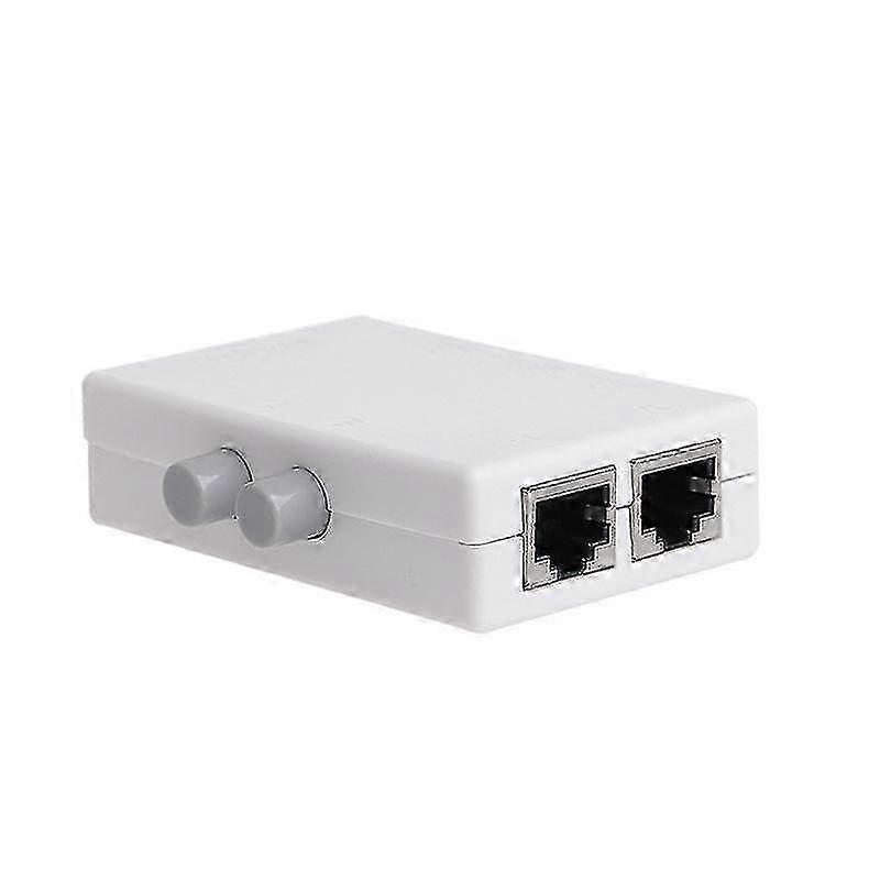 Mini 2 Port AB Manual Network Sharing Switch Box 2In1/1In2 RJ45 Network/Ethernet