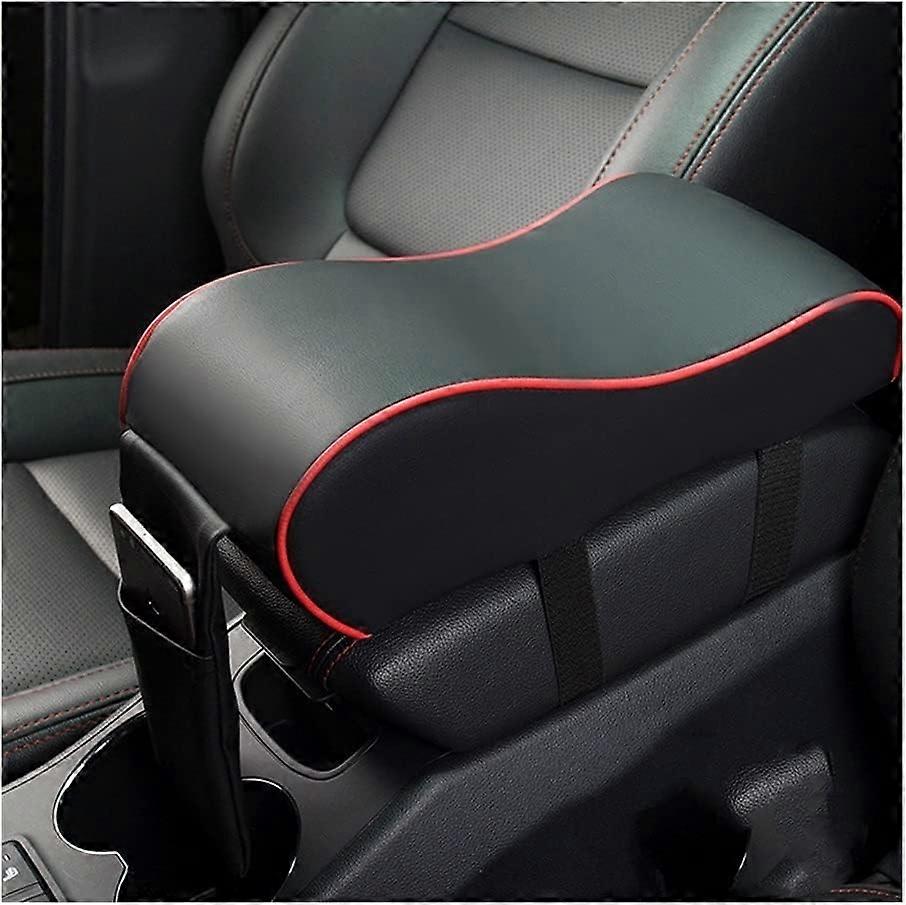 Car Armrest Box - Black Red Edge