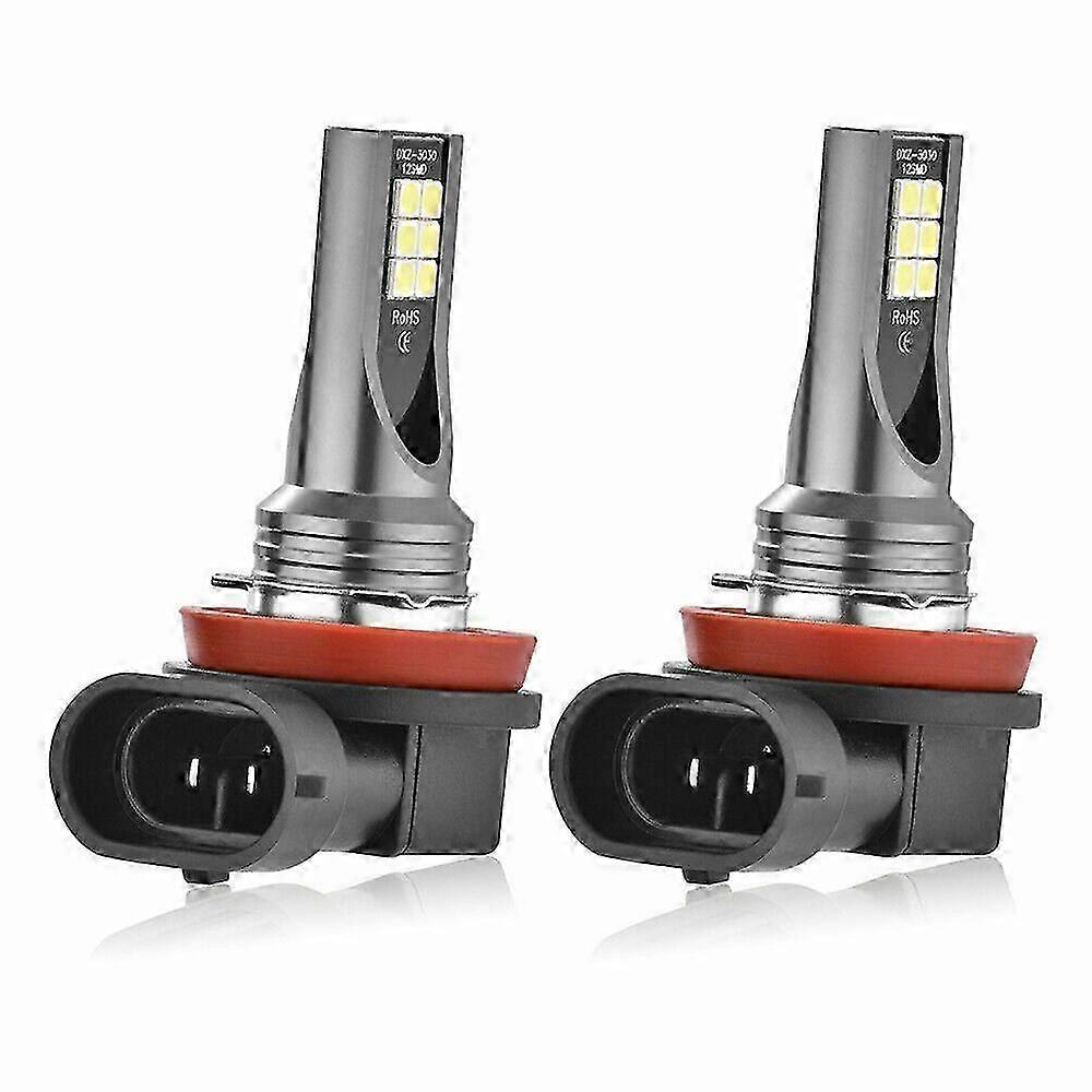 1pair LED Fog Light Bulb H8 H16 H11 Fog Light Bulb White 6500K High Power Lamps Tw
