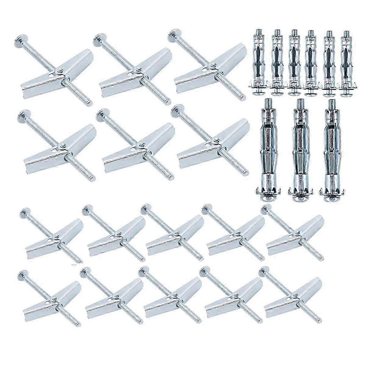 25Sets Toggle Bolt and Bolt,Wing Nut Kit,Heavy Duty Wall Anchors Assortment Kit for Hanging Heavy I