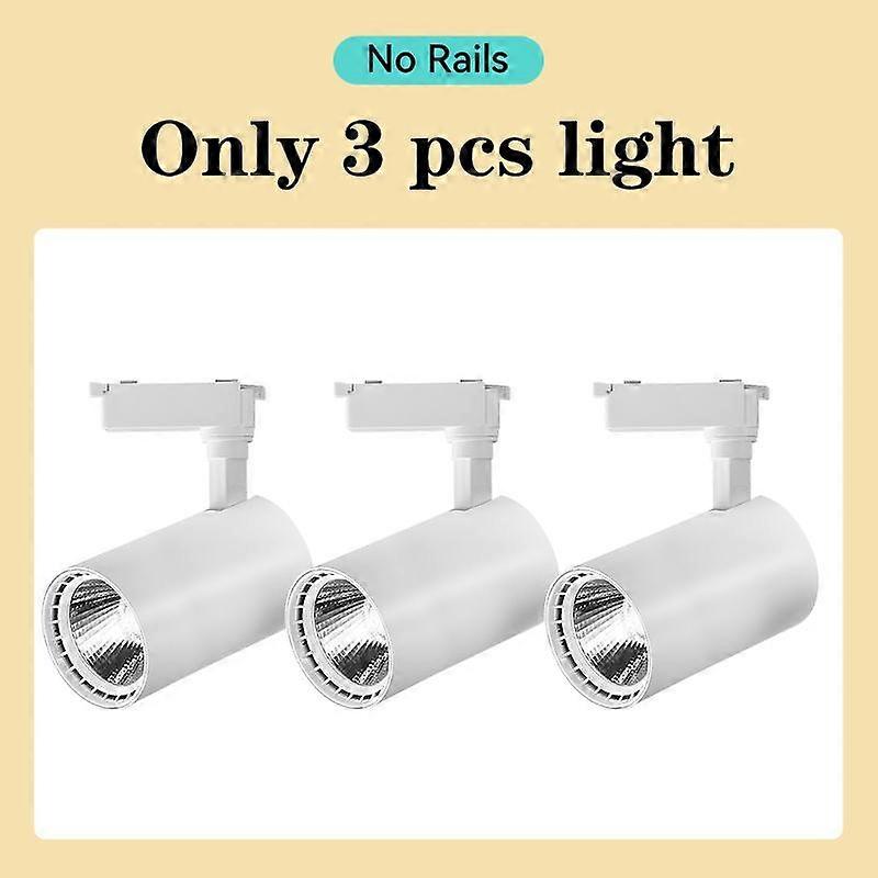 3pcs Led Track Lights Lamp 220V COB Track Lighting Fixture 12/20/30W/40W Spotlights Rail Spots Light Lamps for shop Home Kitchen
