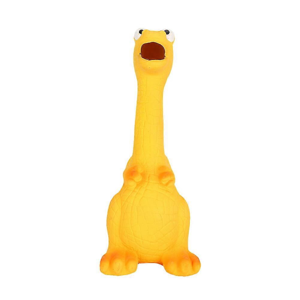 Squeaky Dinosaur Dog Chew Toy - Durable Rubber, Medium Size, Non-Toxic Material, Fun for Small to Large Dogs