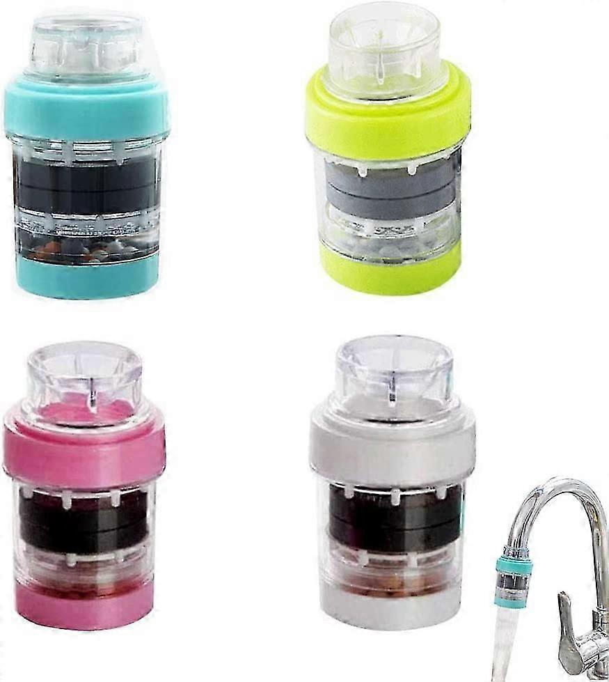4pc Faucet Water Filter,Splash-proof PP,with One Filter Element(4 Colors)
