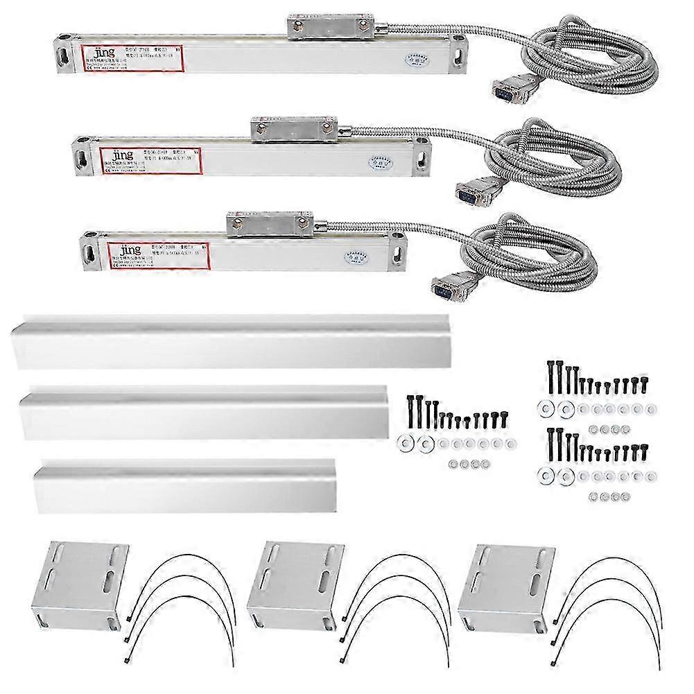 3PCS Linear Scale for Digital Encoder 2AE/3AE Axis Readout DRO Industry Hardware Supplies0-50mm / 0-250mm / 0-400mm