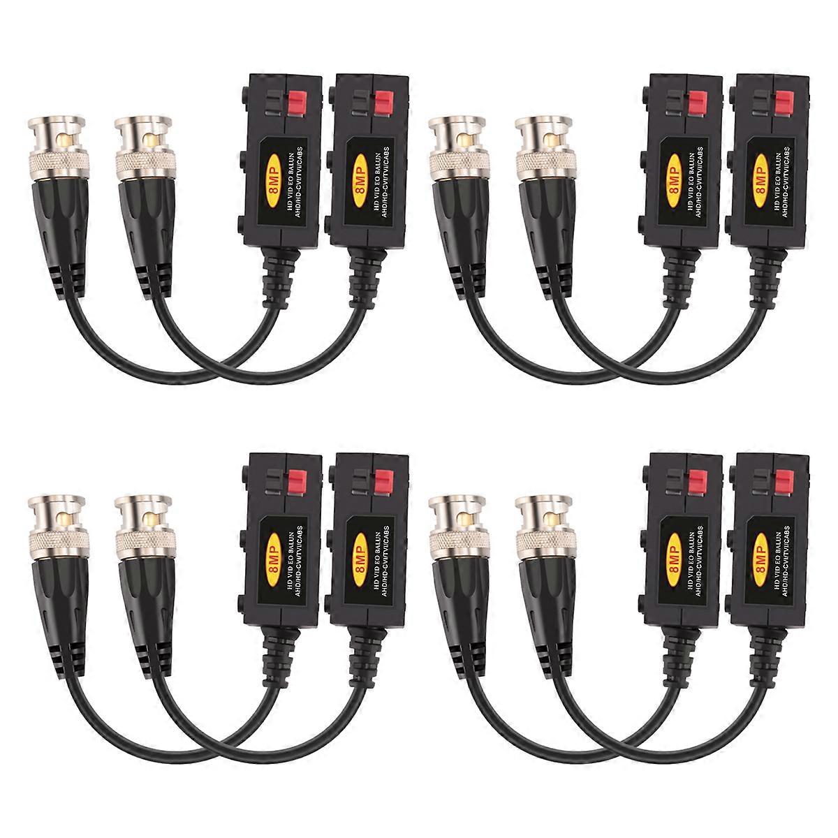 1080P AHD/HD-CVI/TVI/CVBS HD Video Balun Transmitter 4 Pairs