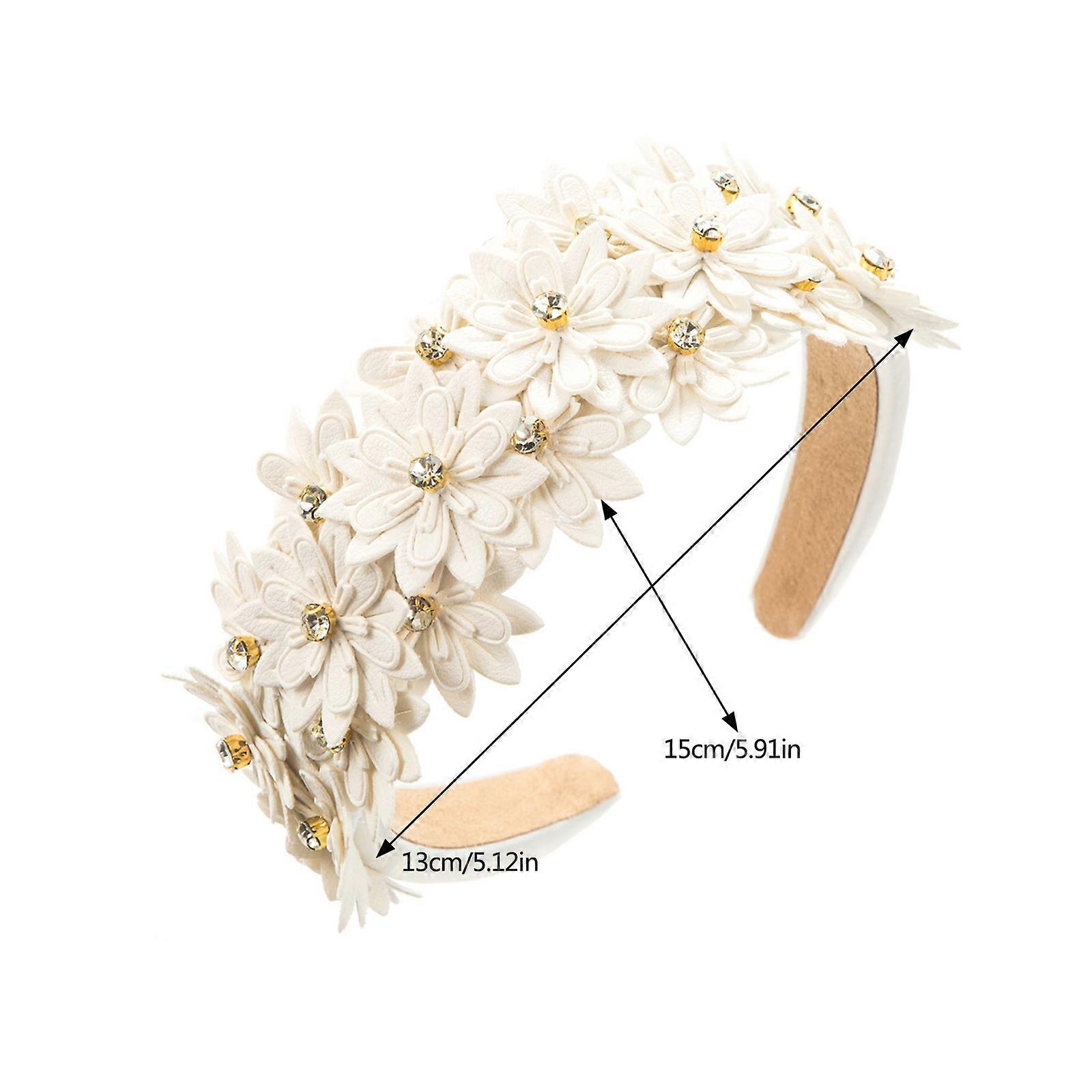 FROMCEO Chinesisches Haarband Mit Blumenmuster – Breites Stirnband, Kopfumfang 52–60 Cm