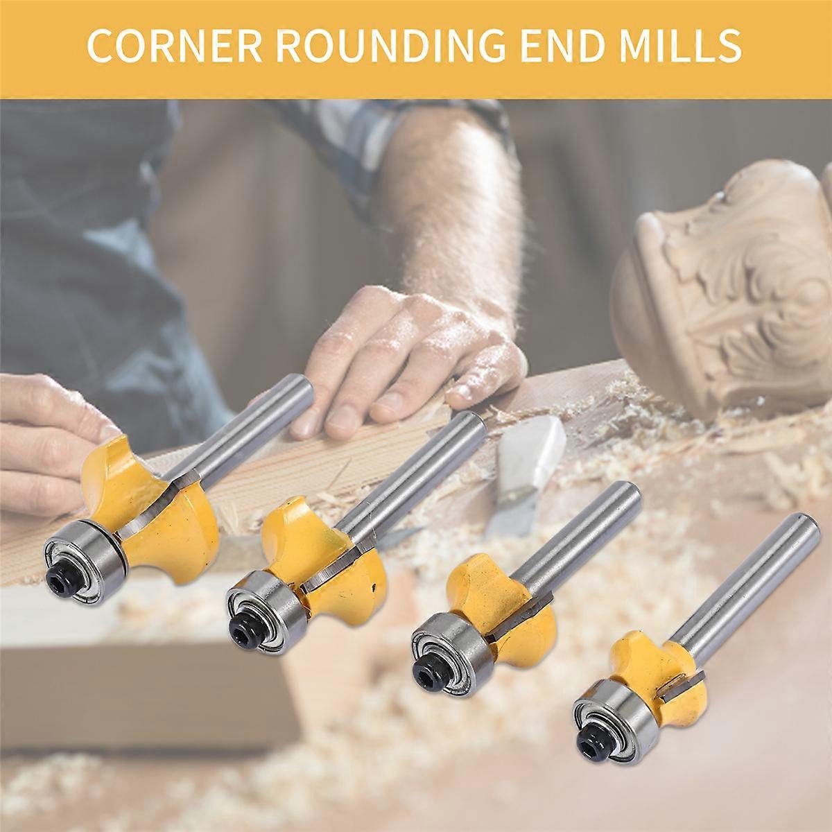 4Pcs over Router Bits Tool Set, for Woodworking Milling Cutter