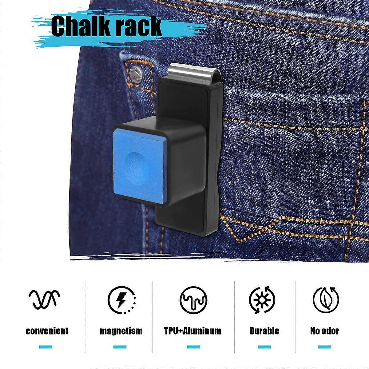 Porte-craie de queue de billard, Porte-craie de billard avec clip de ceinture