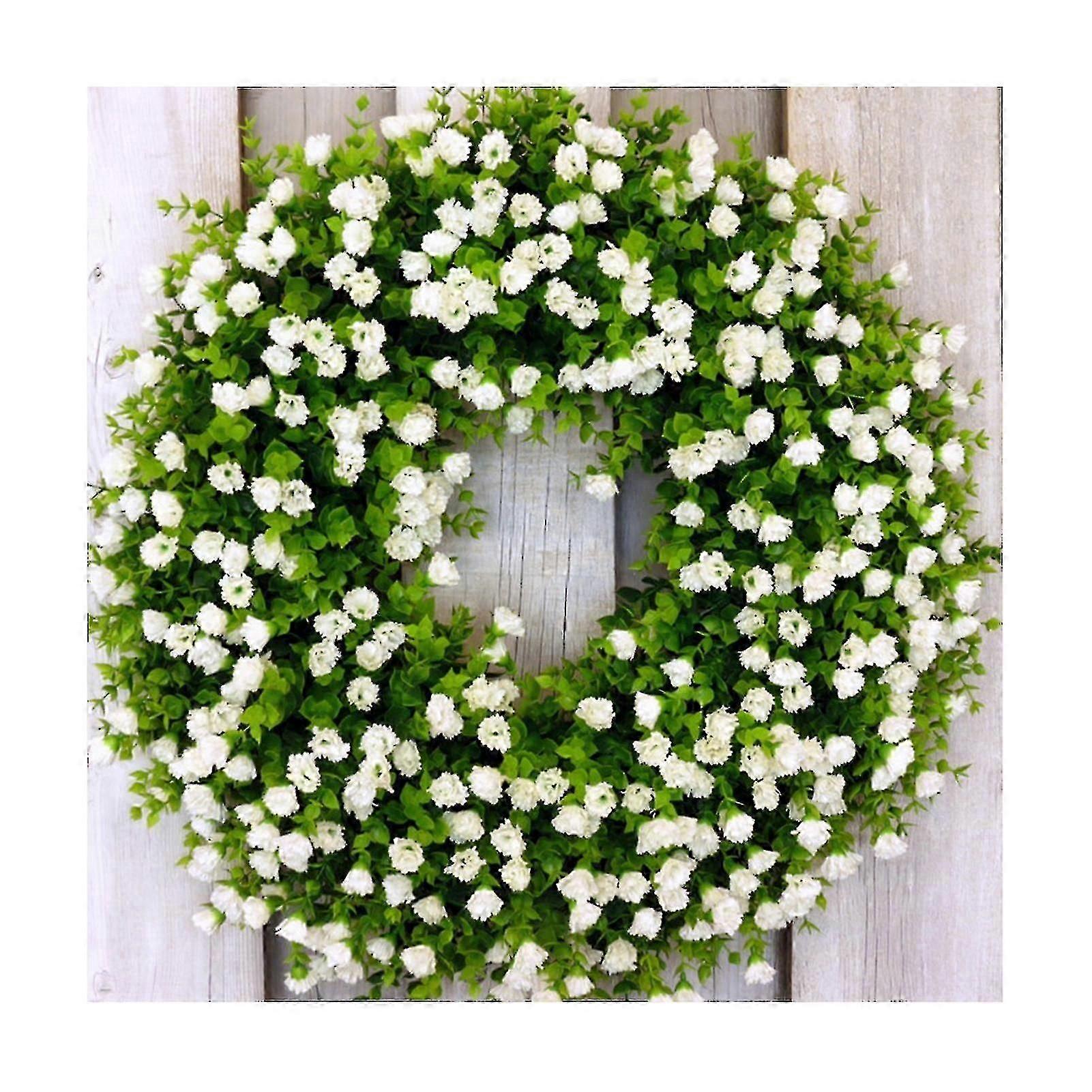 Färgrik vårkrans dörrdekoration med simuleringsblommor för hem tacksägelsefall
