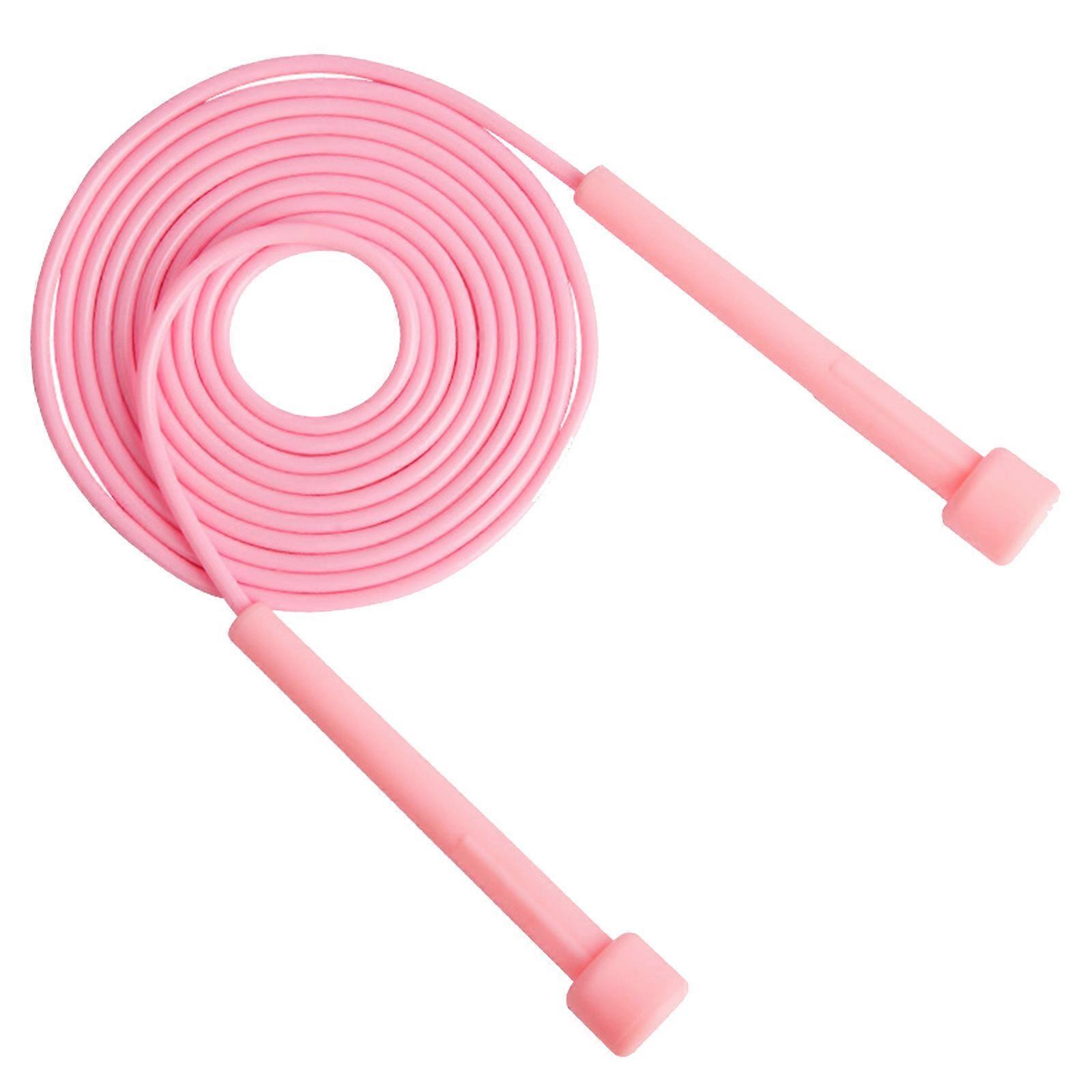 Adjustable PVC Skipping Rope Thicken Speed Jump Rope Weighted Jump Rope for Aerobic Exercise Endurances Training pink