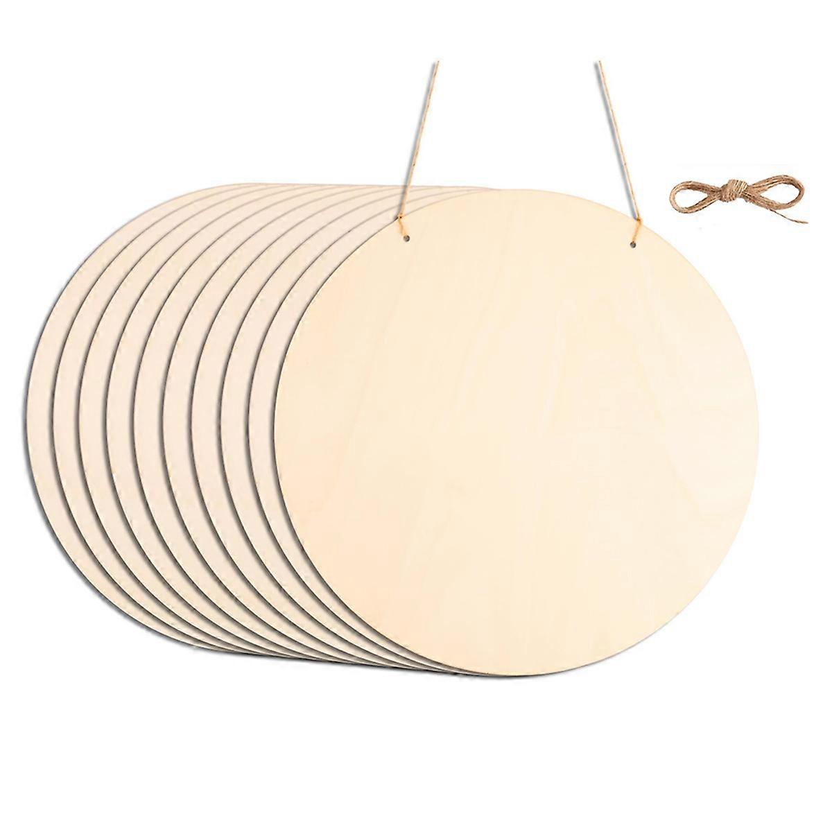 10Pcs 12Inch Wood Circles for Crafts, DIY Wood Rounds for Painting