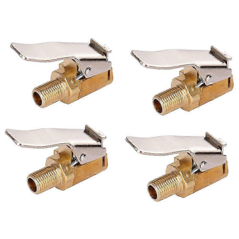 4Pcs 8mm Reifenventil Luftfutter Adapter für Auto Pump - Quick Conversion Head Clip Düsen
