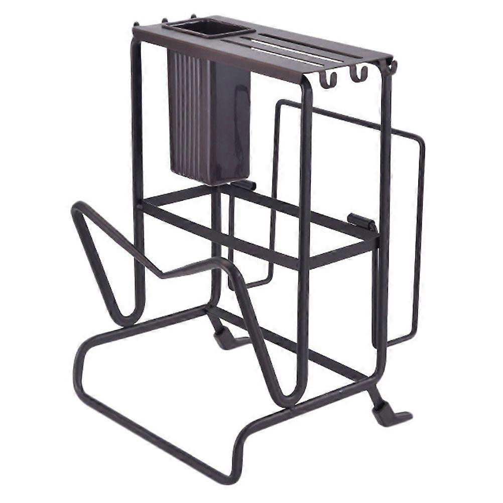 1PC Multifunctional Kitchen Cutter Holder Chopstick Chopping Board Rack (Black)