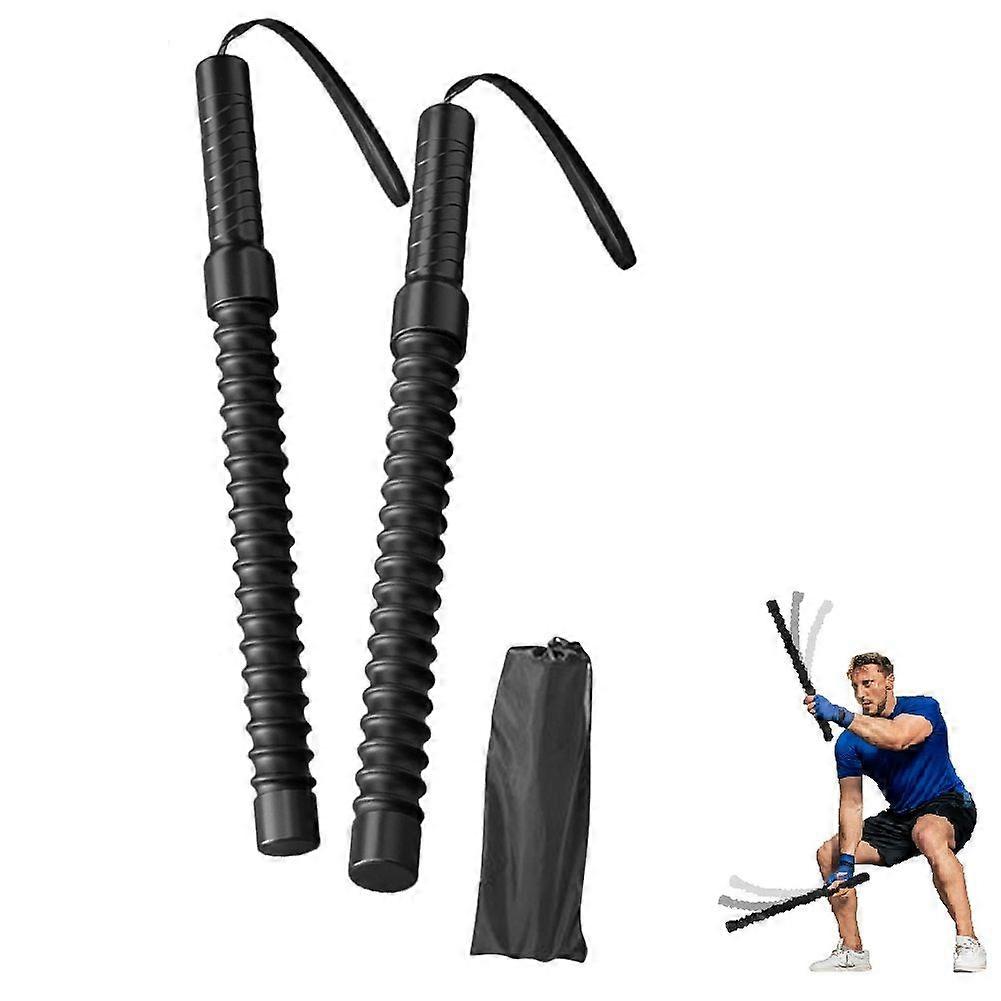 Portable Ropeless Battle Ropes (2PCS) - 50cm Fitness Rope Training for Home Gym, Lightweight Full-Body Workout Equipment for Beginners & HIIT