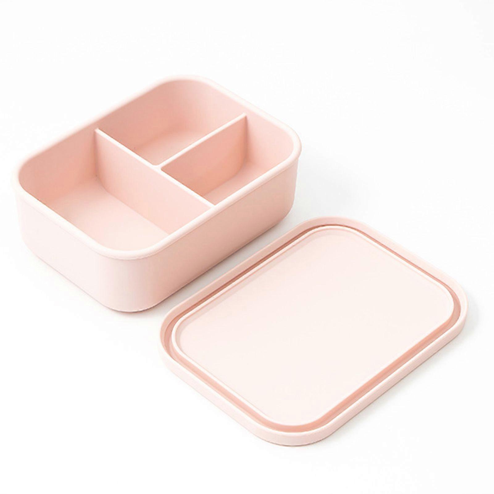 3-Compartment Silicone Bento Lunch Box Leakproof Microwave Safe Baby Food Container BPA-Free Toddler Meal Prep