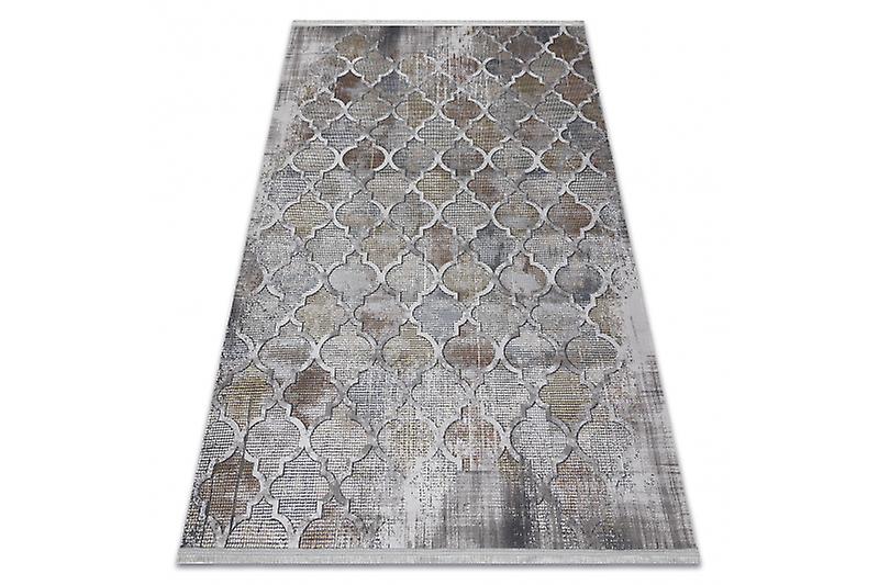 Modern LUCE 75 carpet Trellis vintage - structural grey / mustard